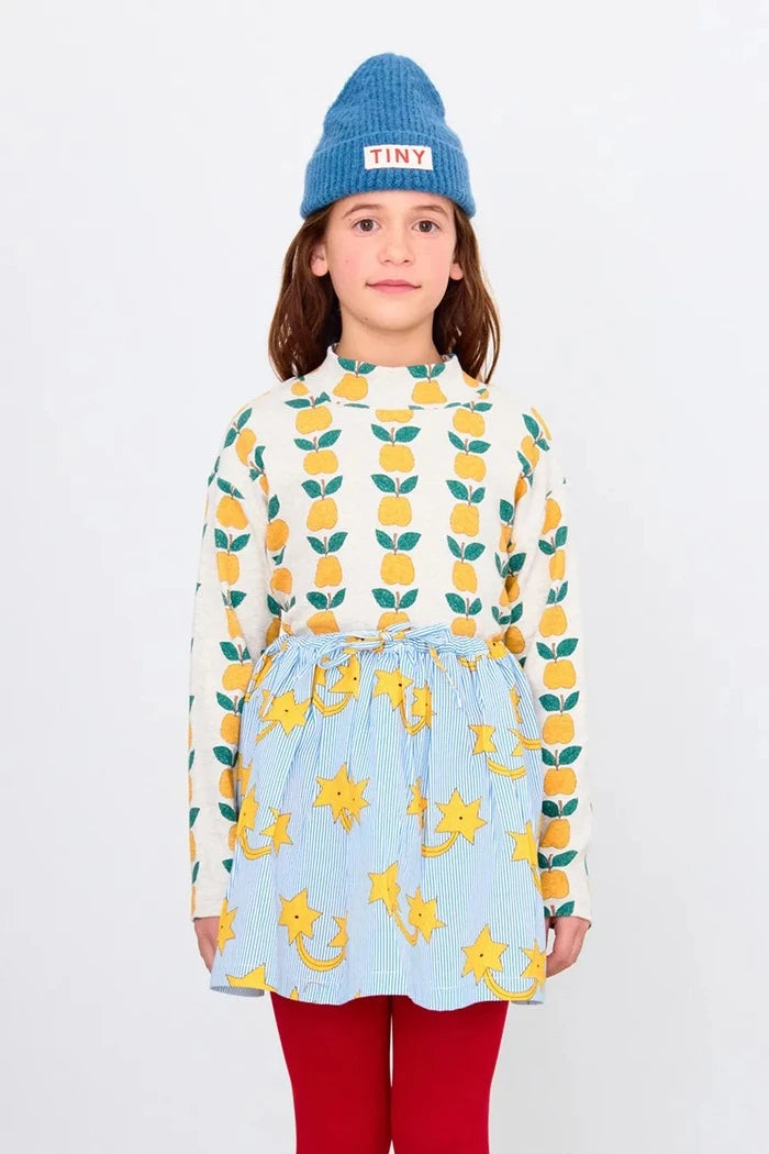 Tinycottons APPLES RIB MOCKNECK Uzun Kollu Çocuk Bluz