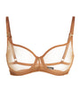 Brown Sheer Emotion Underwired Half-Cup Bra