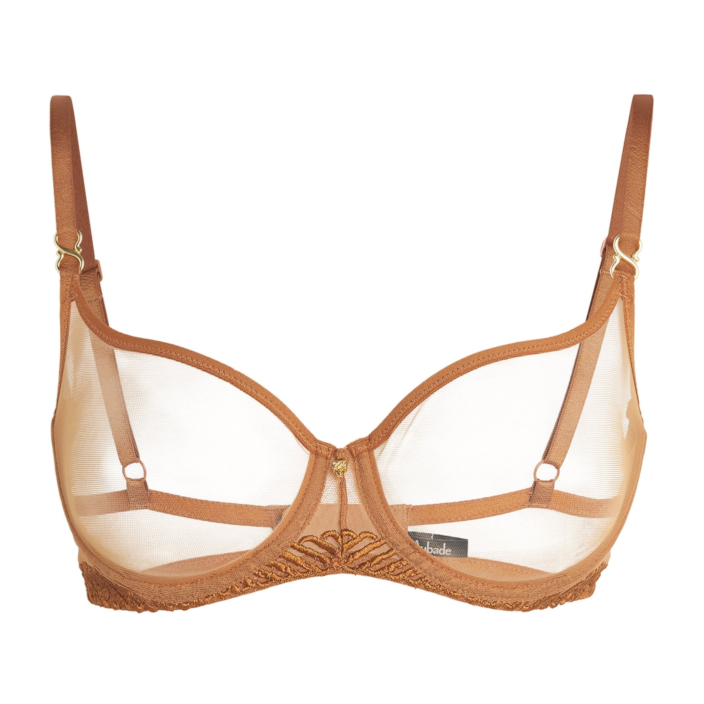 Brown Sheer Emotion Underwired Half-Cup Bra