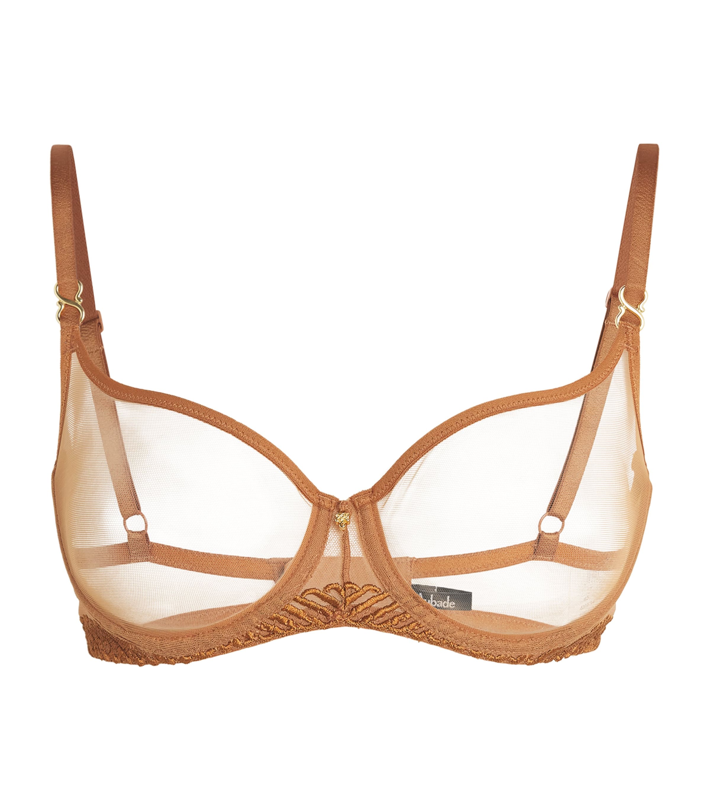 Brown Sheer Emotion Underwired Half-Cup Bra