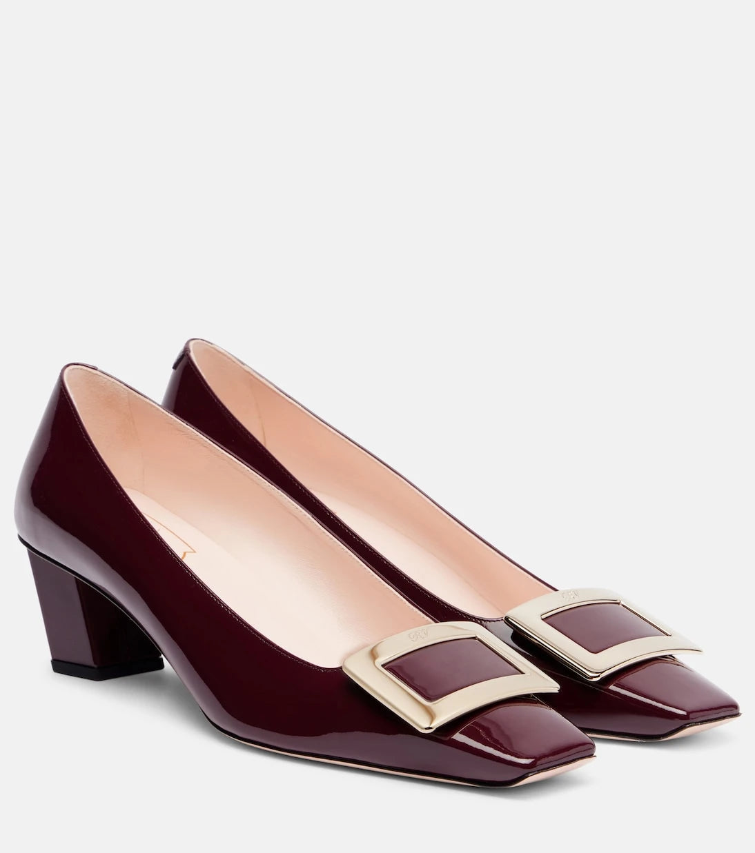 Roger Vivier - حذاء بيل فيفييه 45 بكعب من الجلد اللامع