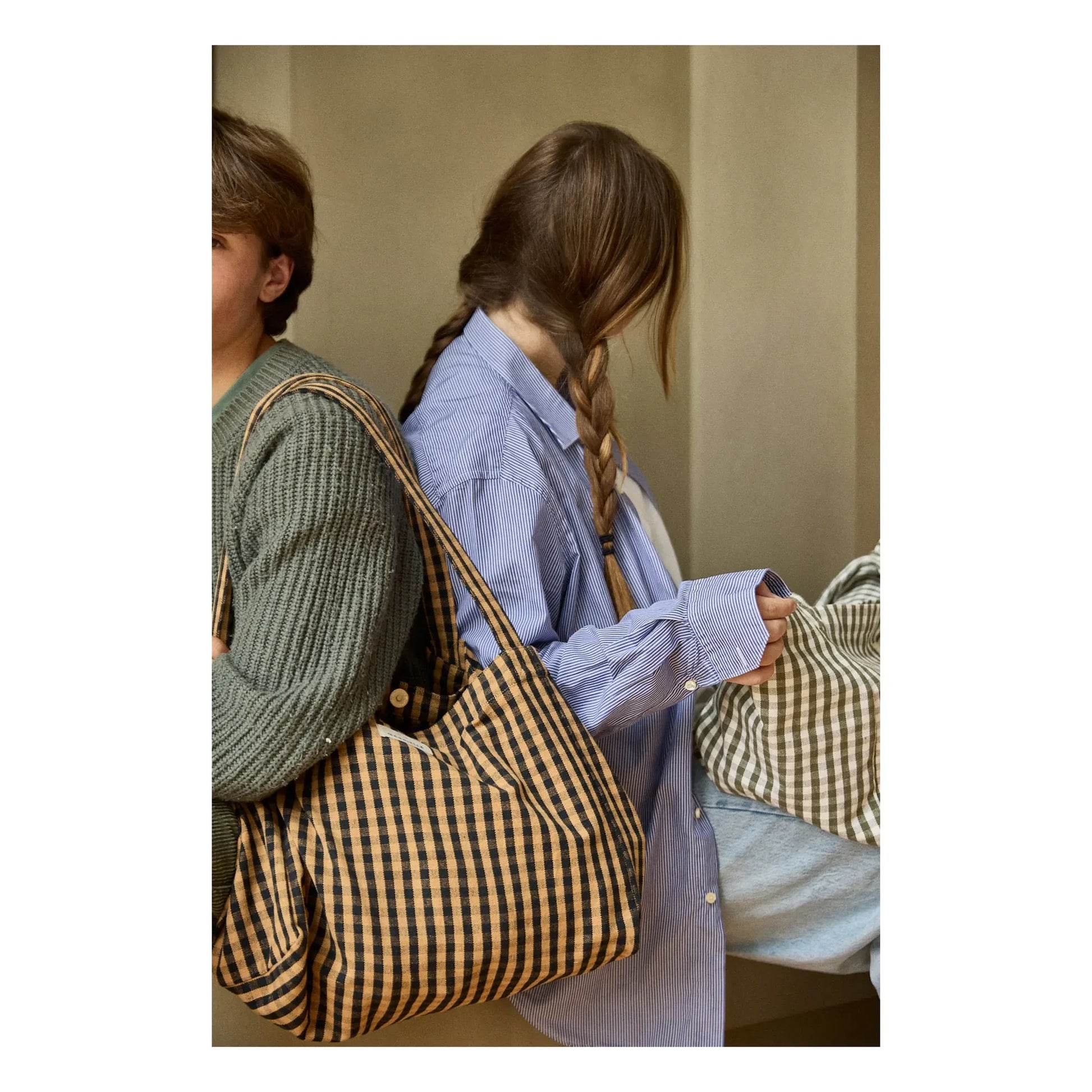 Gabrielle Paris - Vichy handbag | Coffee