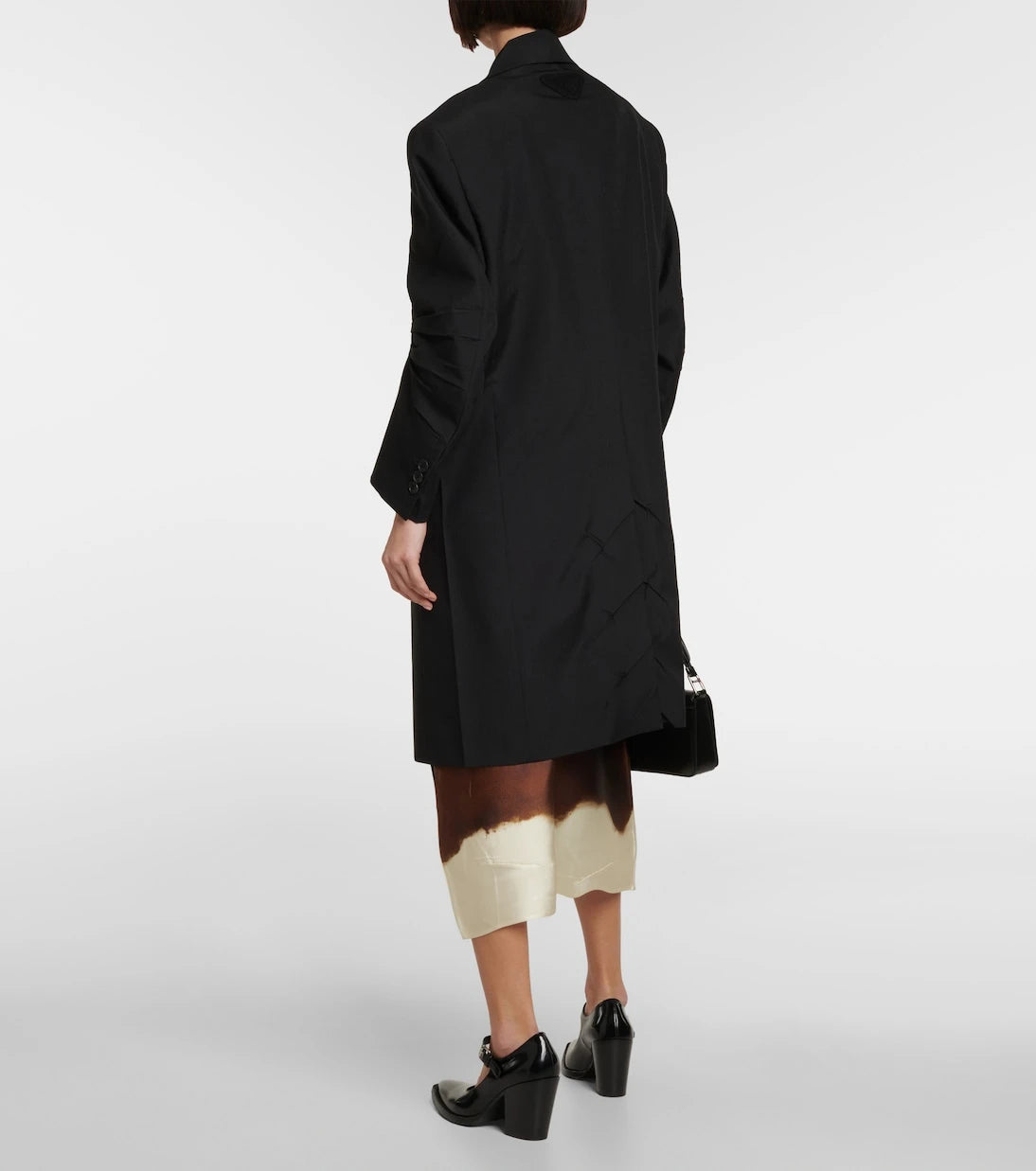 Prada - Bow-detail mohair coat
