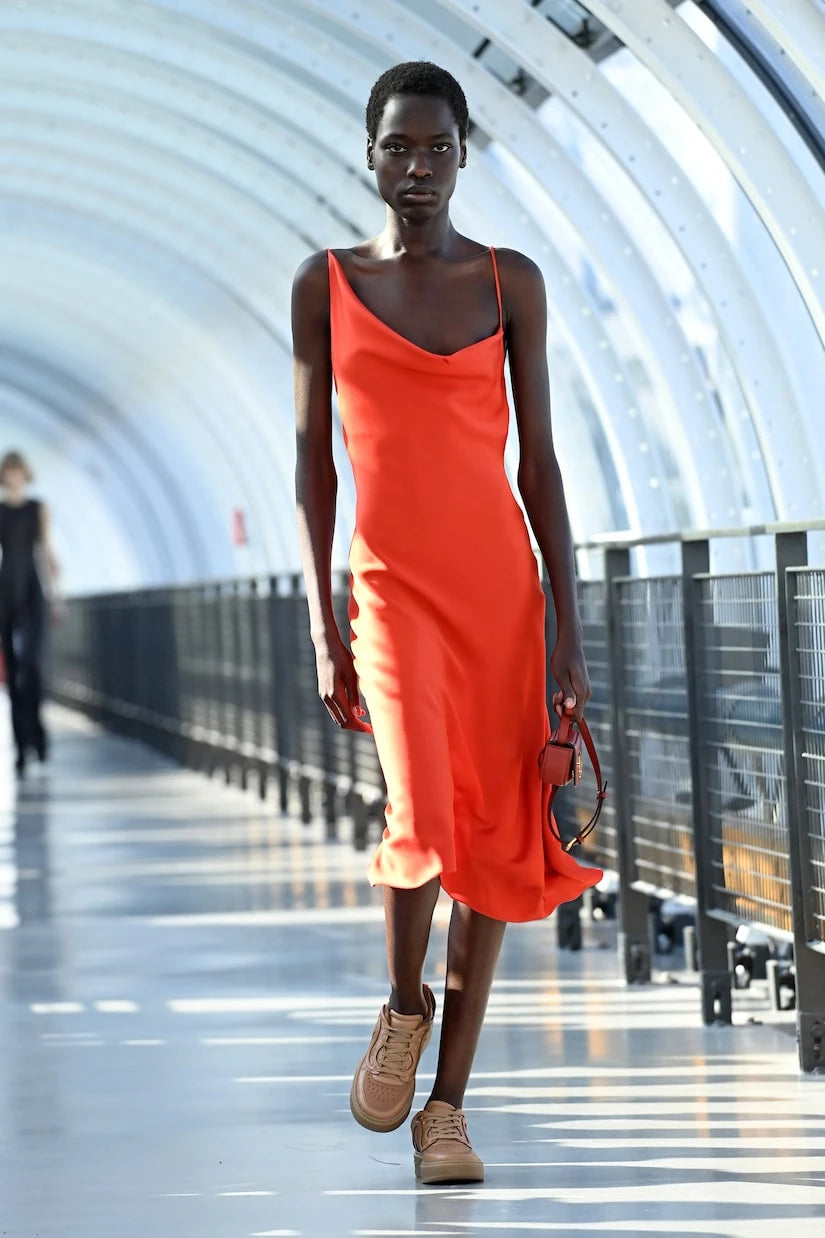Stella McCartney - Asymmetric cowl-neck slip dress