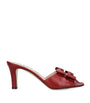 Valentino Garavani Red Leather Bow-Detail Bowow Mules 75