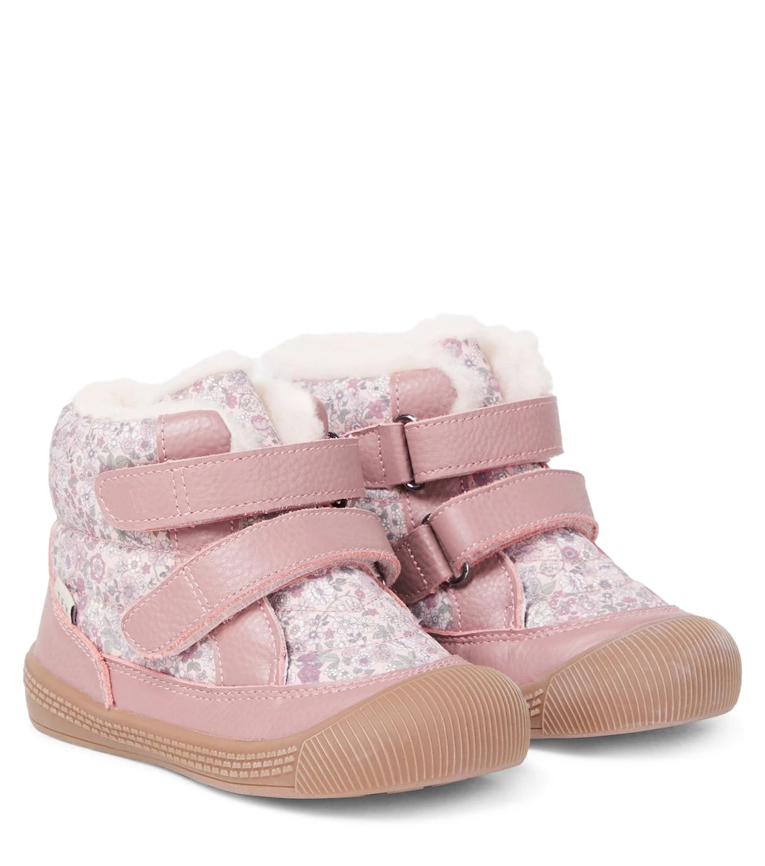 Wheat - Tex floral leather-trimmed boots