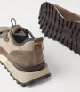 Brown Techno-Suede Runner Sneakers