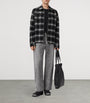 Black Organic Cotton Check Bayo Jacket