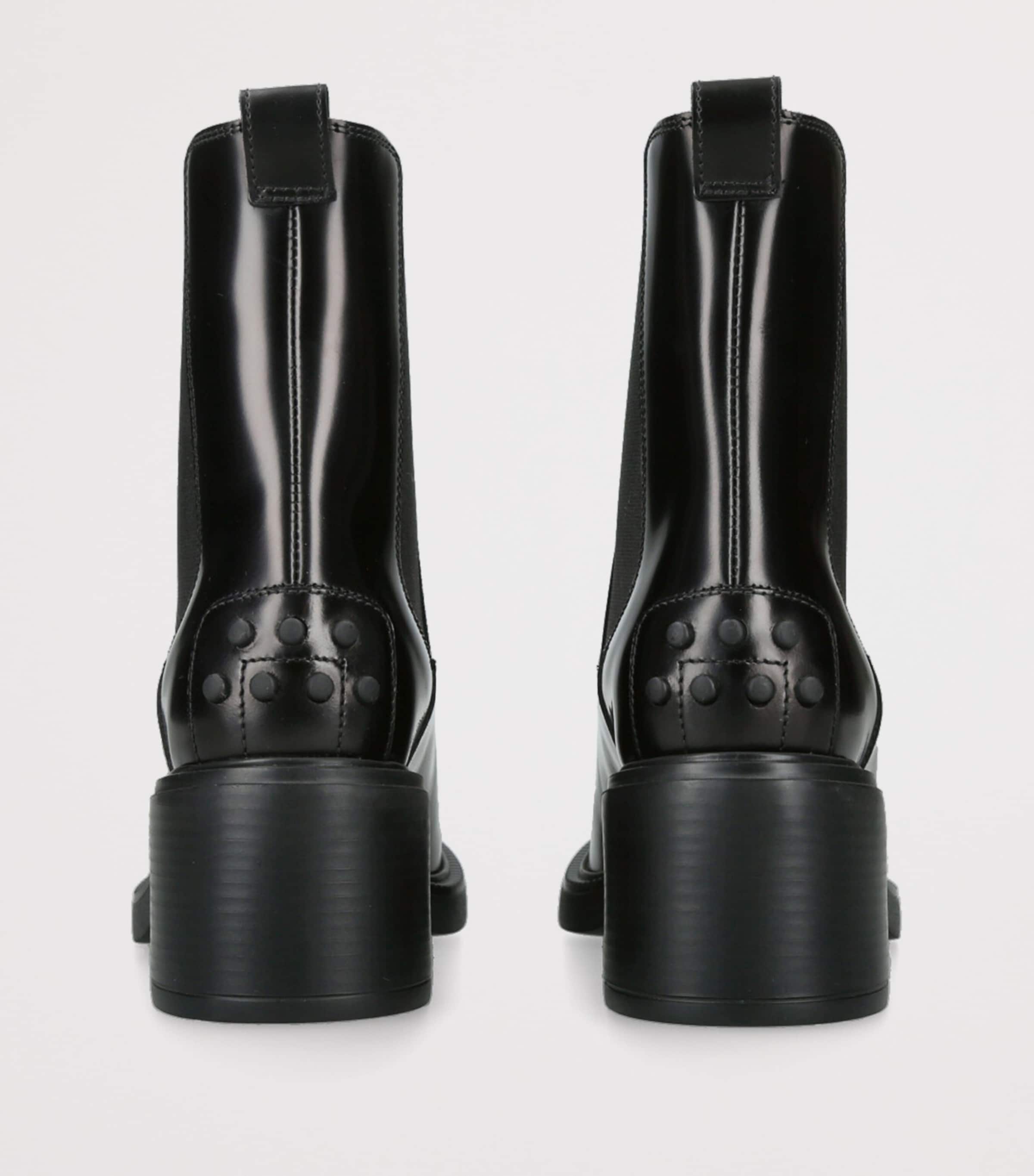 Tod's Black Patent Leather Ankle Boots 55