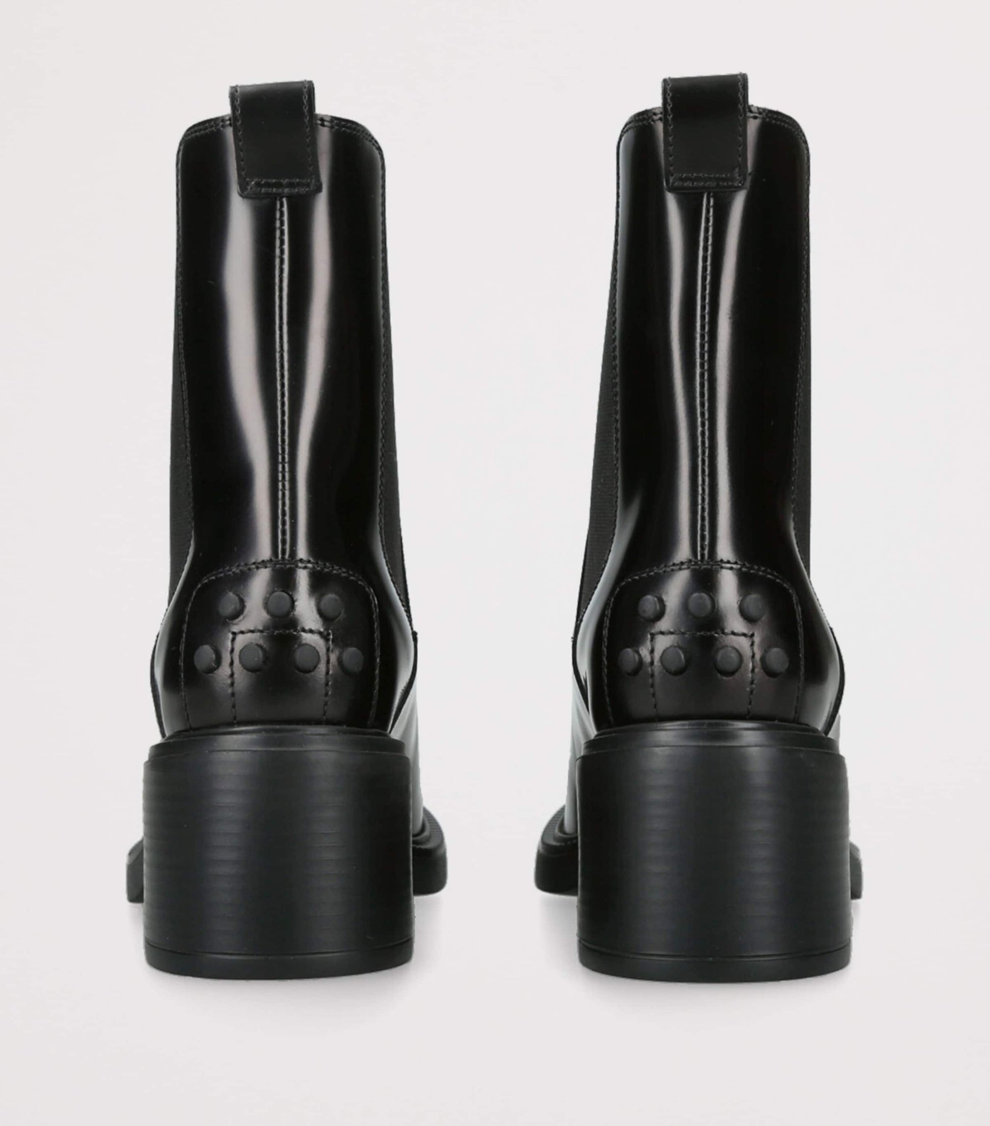 Tod's Black Patent Leather Ankle Boots 55