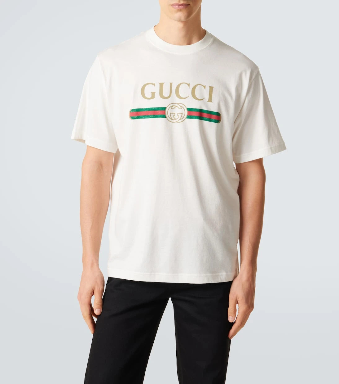 Gucci - Logo cotton and silk jersey T-shirt