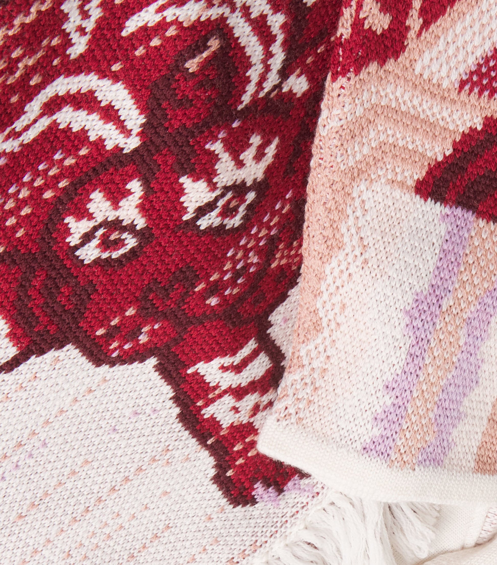 Ivory Merino Wool Jacquard Gene Cardigan