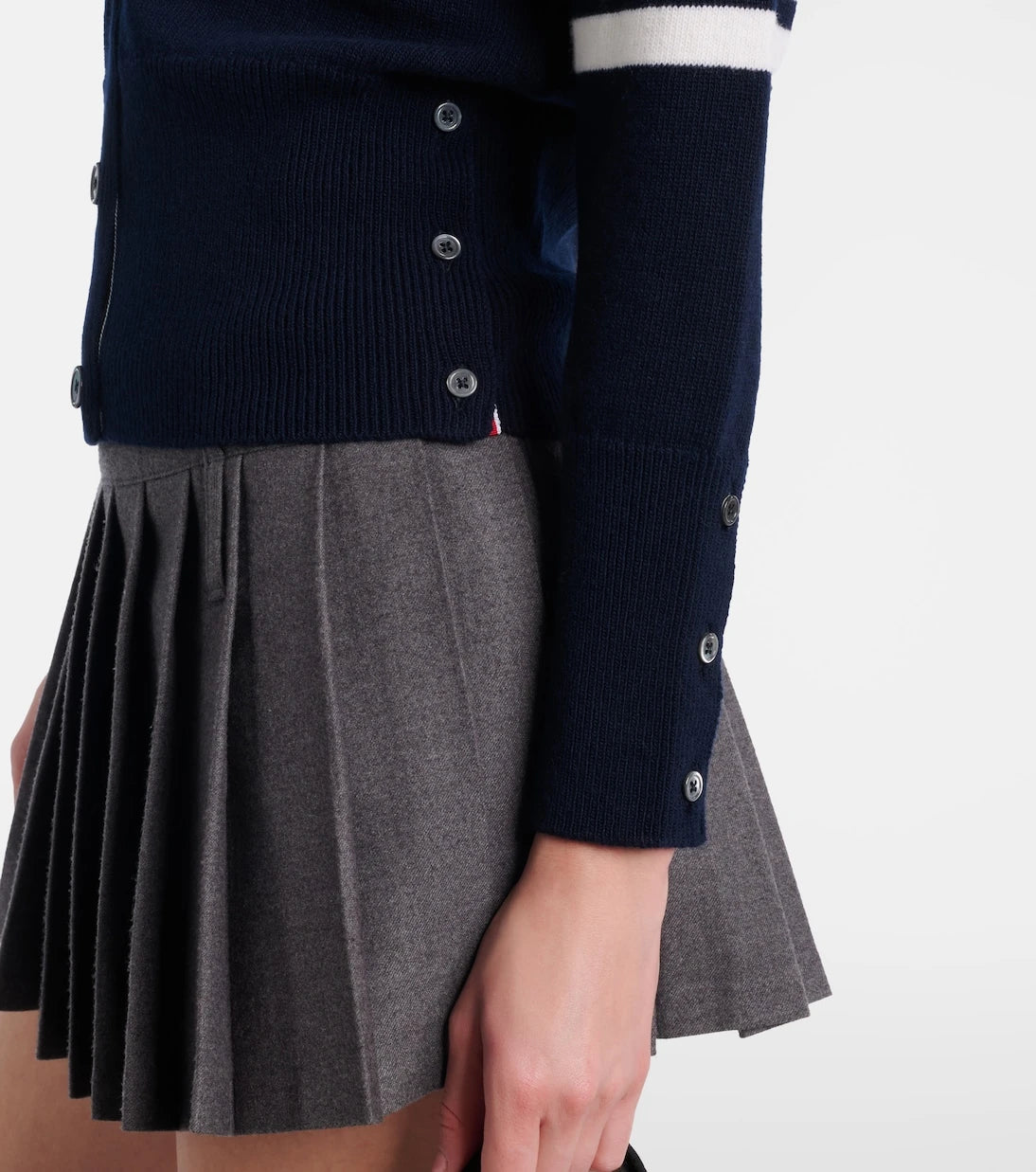 Thom Browne - 4-Bar intarsia virgin wool cardigan