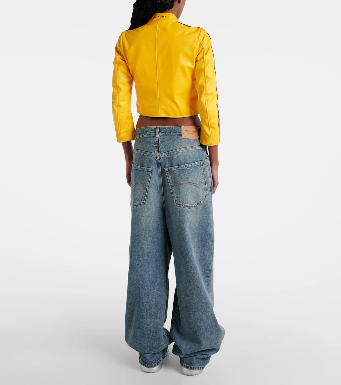 Balenciaga - سترة جلدية قصيرة