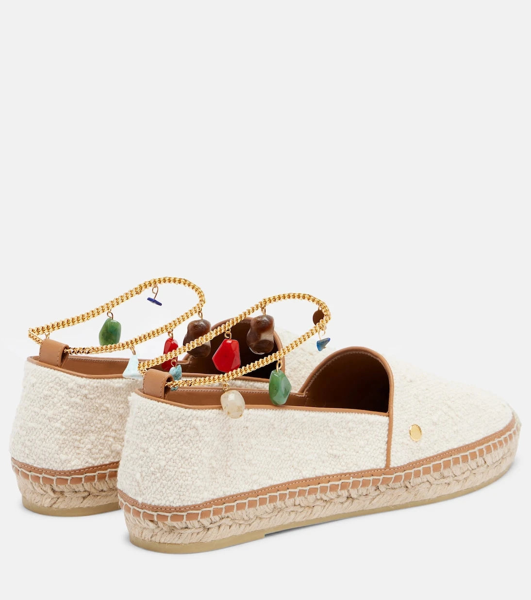 Stella McCartney - Gaia embellished canvas espadrilles