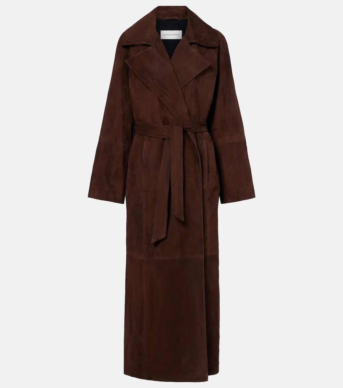 Nour Hammour - Althea suede wrap coat