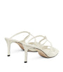 Jimmy Choo White Anise 75 Patent Leather Sandals