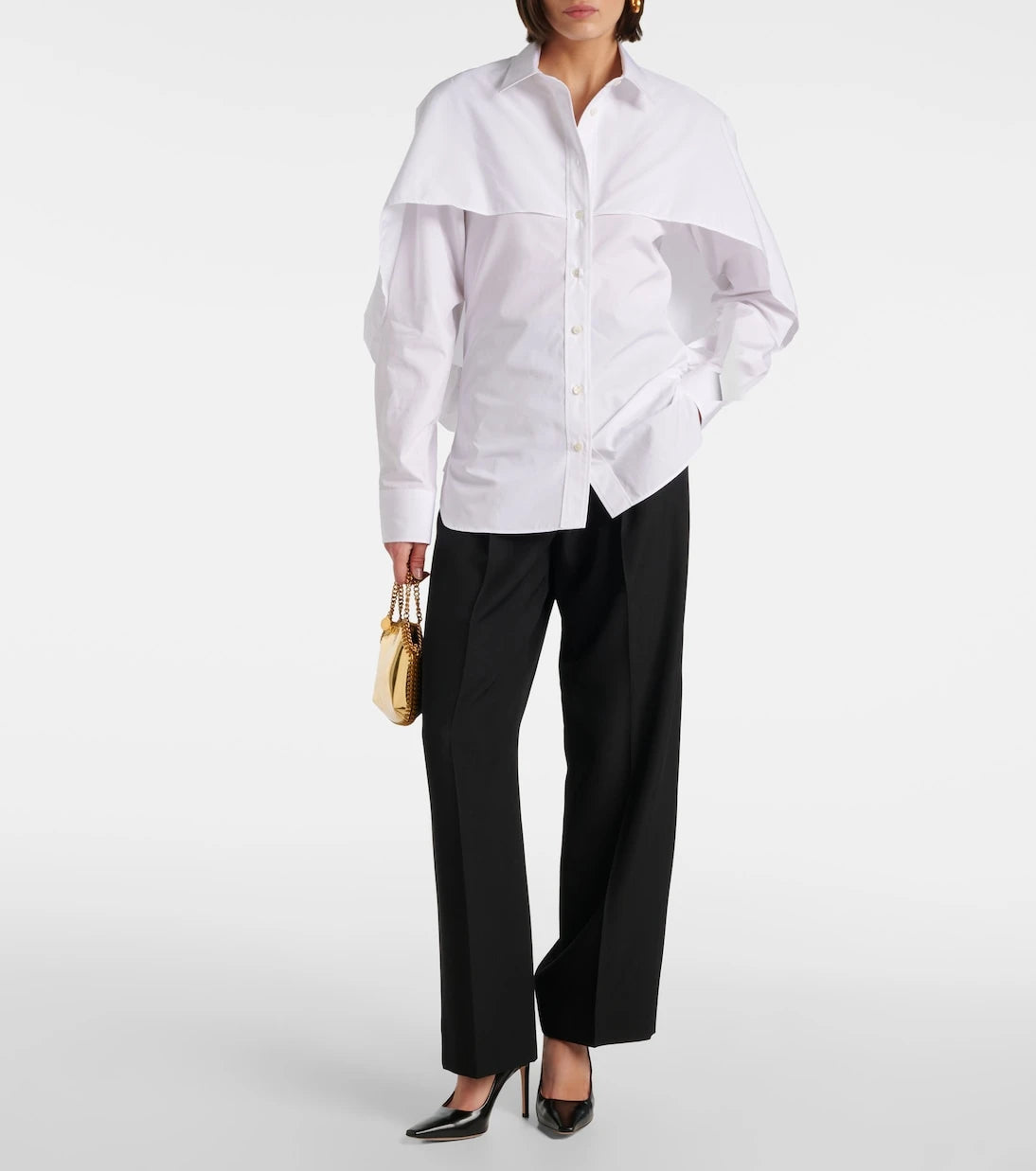 Stella McCartney - Caped cotton blouse