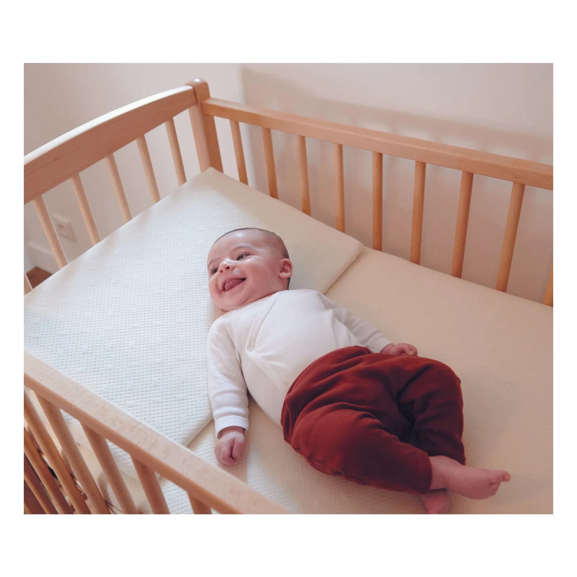 Candide - 10° cotton slope for crib | White