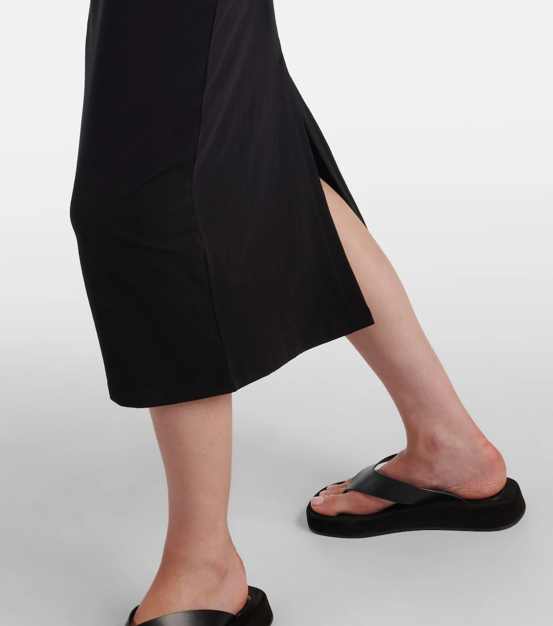 Vince - Gathered cotton-blend midi dress