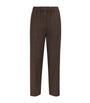 Weekend Max Mara Brown Stretch-Wool Houndstooth Trousers