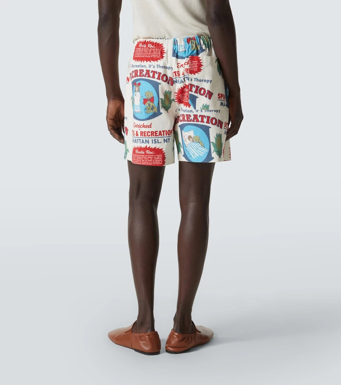 Bode - Enrichment cotton printed shorts