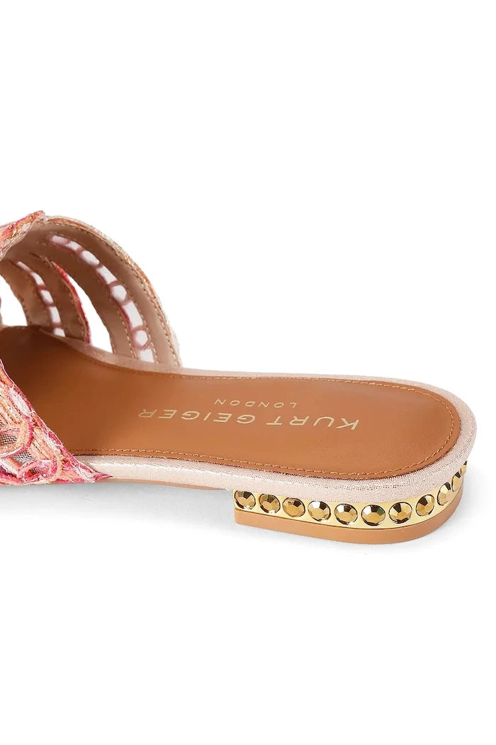 Kurt Geiger London чехли дамски Chelsea Woven Flat Sdl