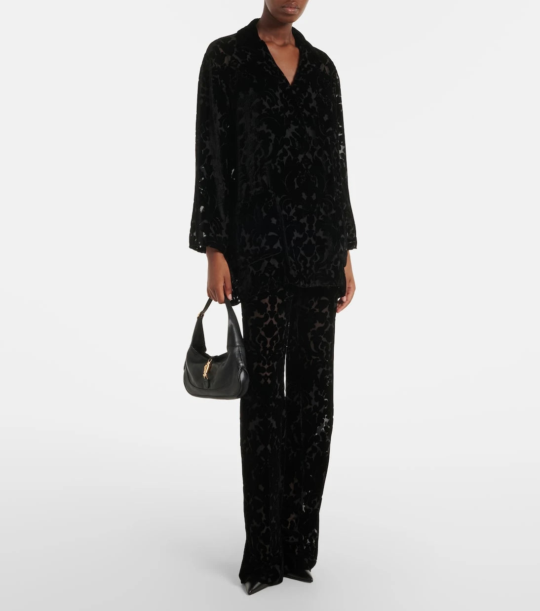 Gucci - Floral devoré velour shirt