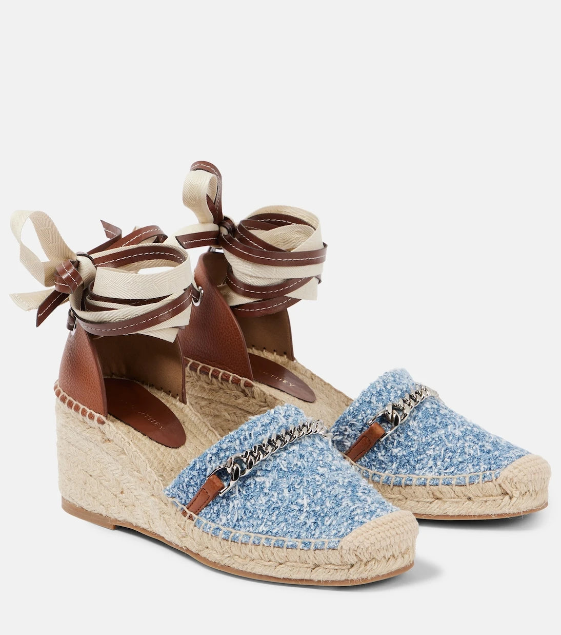 Stella McCartney - Gaia denim bouclé espadrilles