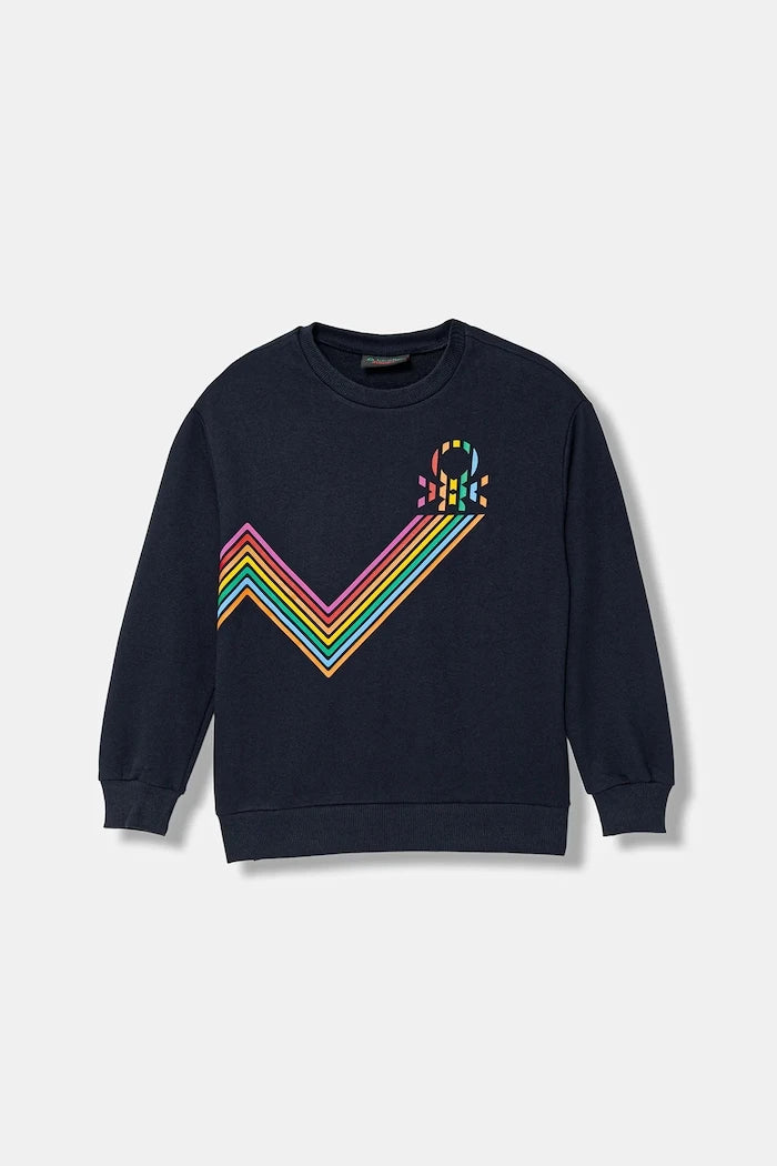 United Colors of Benetton Çocuk Pamuklu Sweatshirt