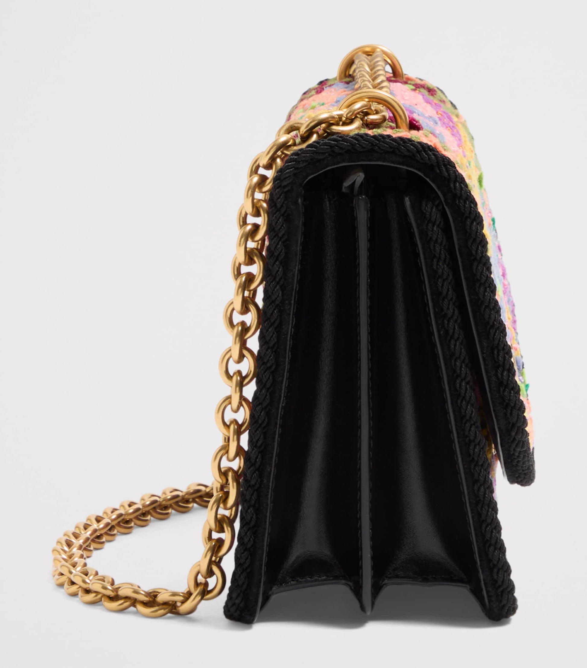 Cotton Embroidered Vain Shoulder Bag