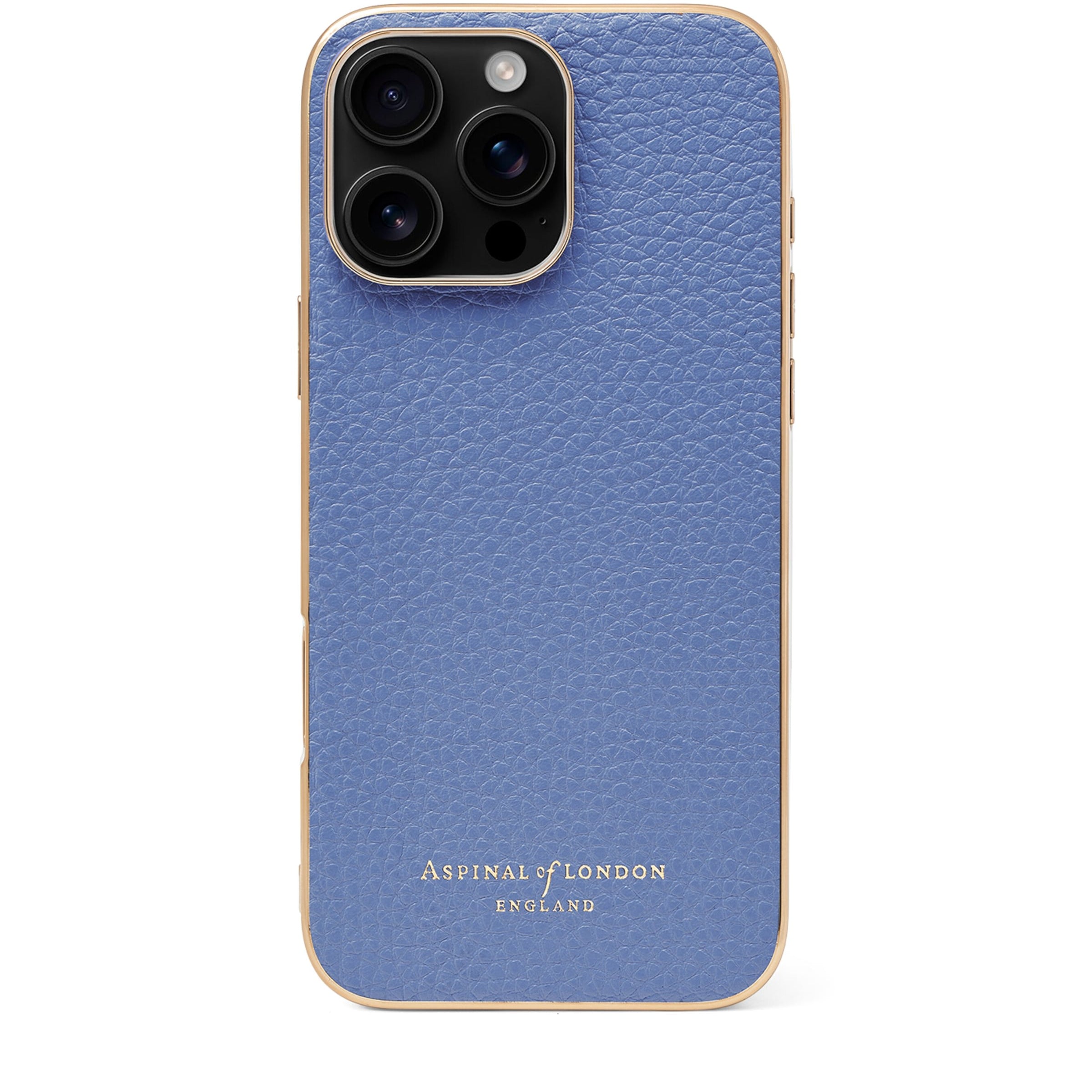 Blue Leather iPhone 16 Pro Max Case