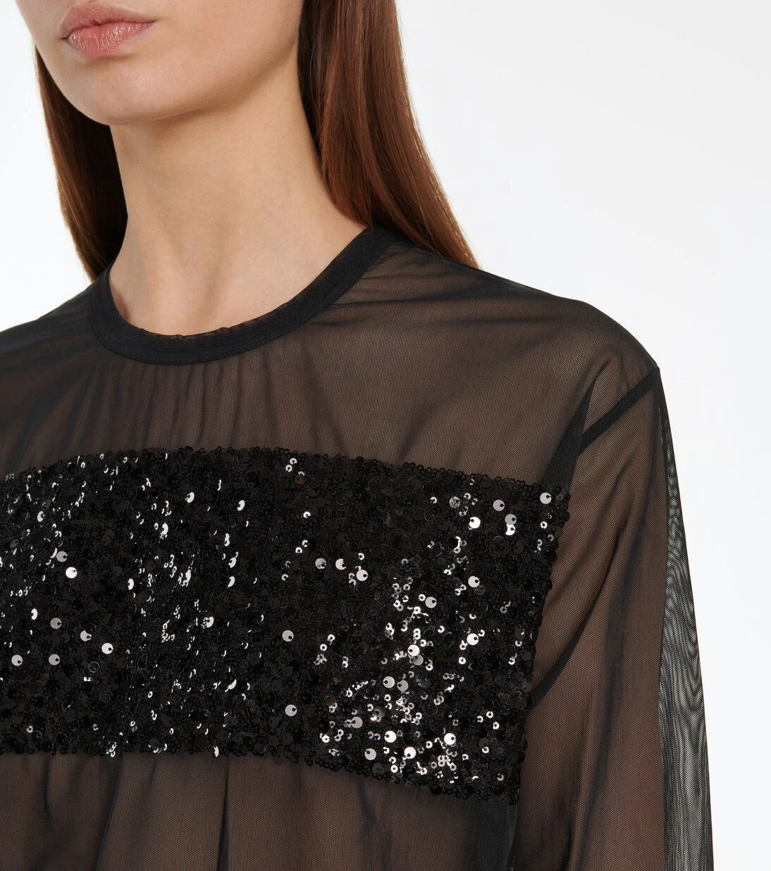 Junya Watanabe - Sequined mesh top