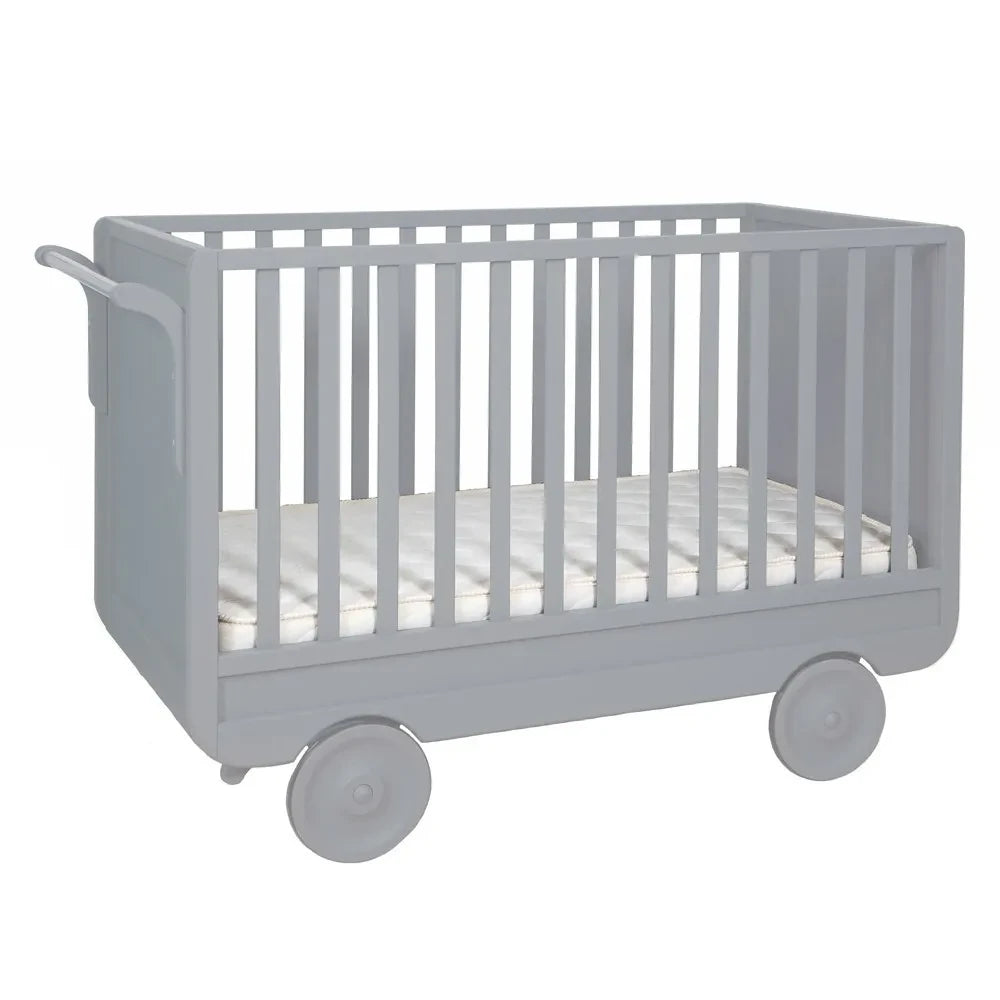 Laurette - Adjustable Trolley Cot 60 x 120 cm | Grey