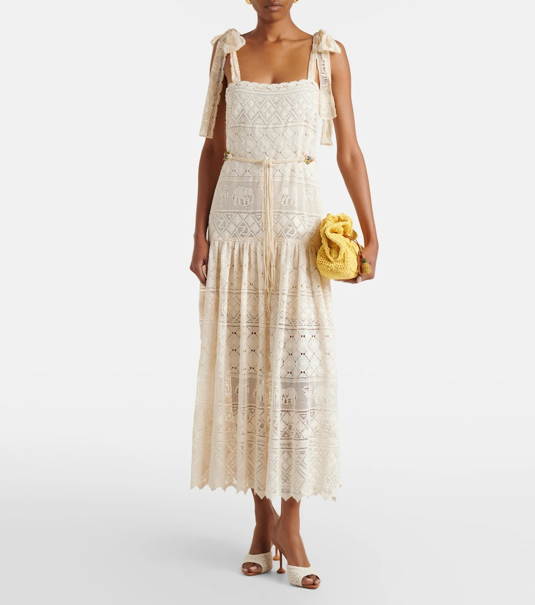 Aquazzura - Loom macramé mules