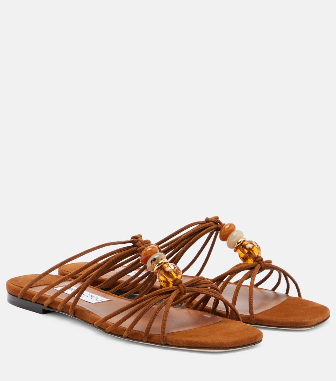 Jimmy Choo - Lova beaded suede sandals