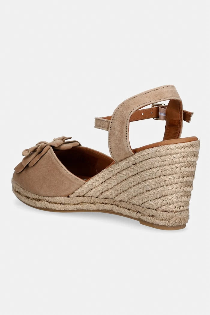 Billi Bi nubuklu kesik platformalı kadın espadril ayakkabı