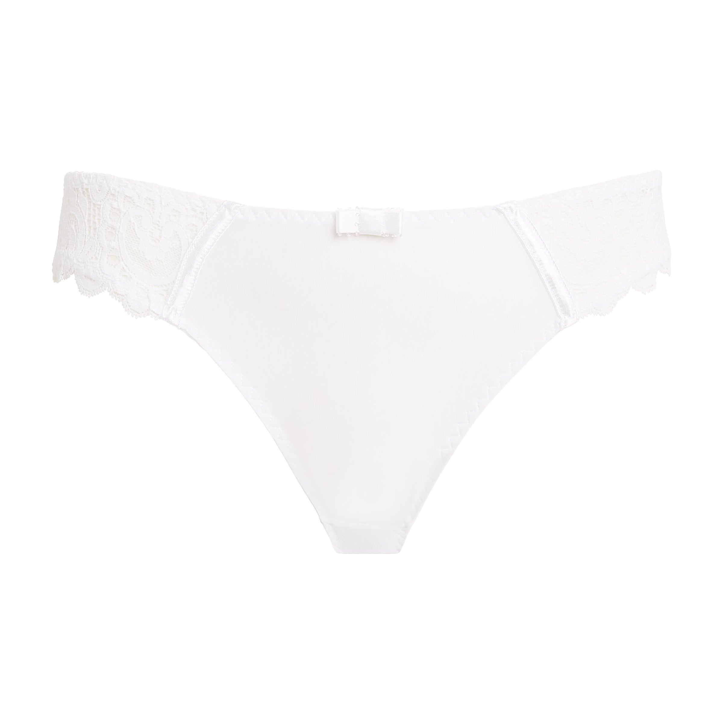 Maison Lejaby White Lace-Trim Gaby Briefs