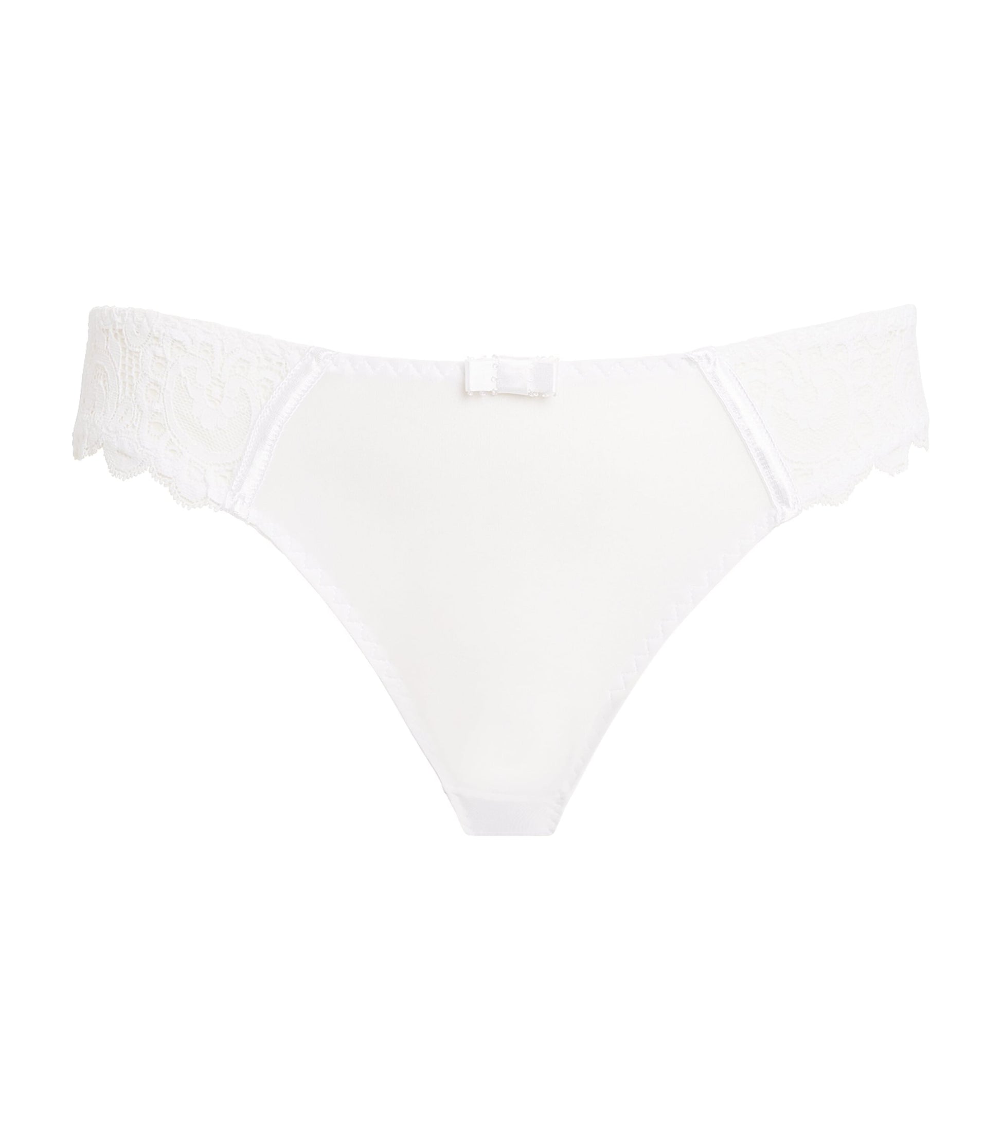 Maison Lejaby White Lace-Trim Gaby Briefs
