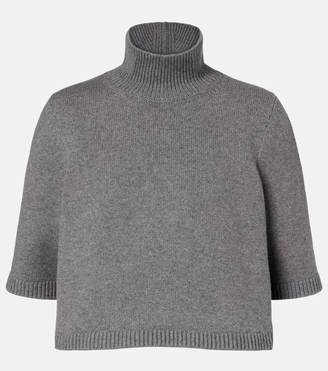 Alaïa - Kısa kesim kaşmir karışımlı boğazlı üst