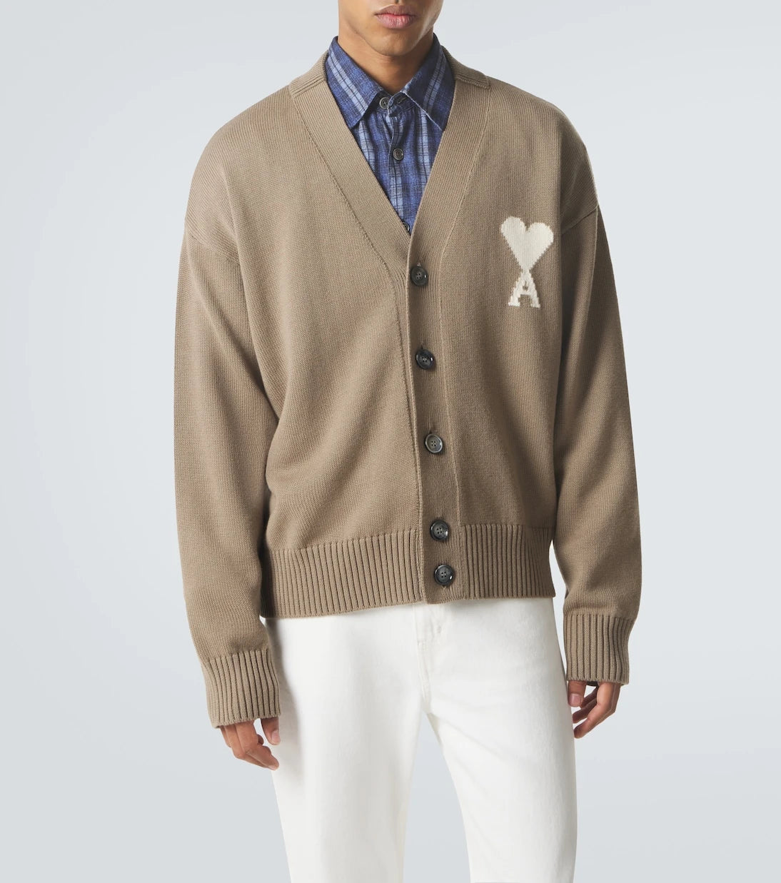 Ami Paris - Ami de Cœur wool and cotton cardigan
