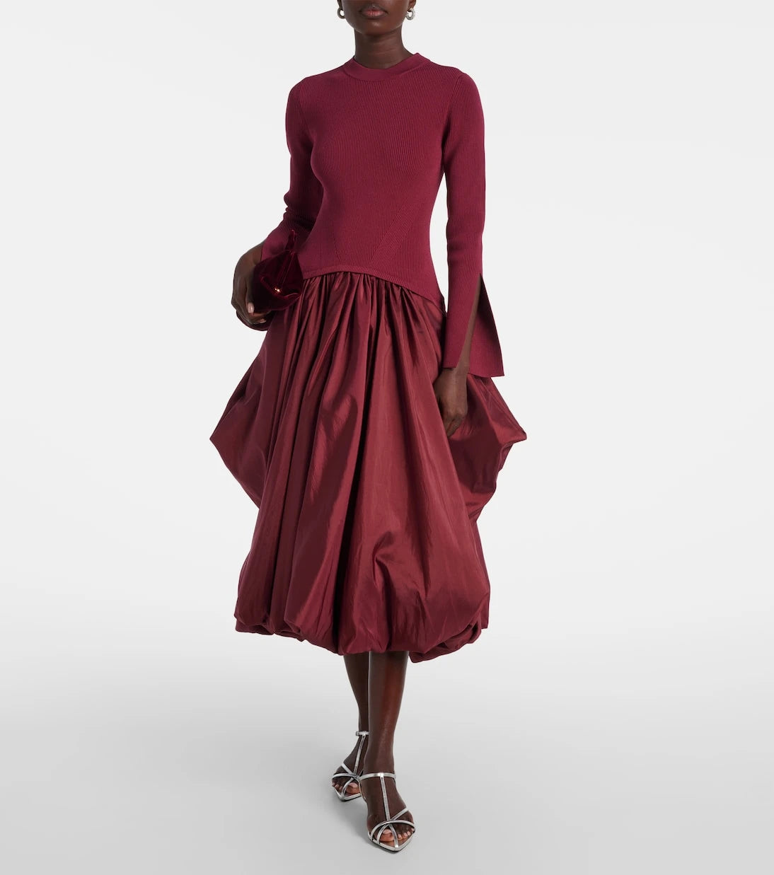 Simkhai - Kenlie knitted taffetta midi dress