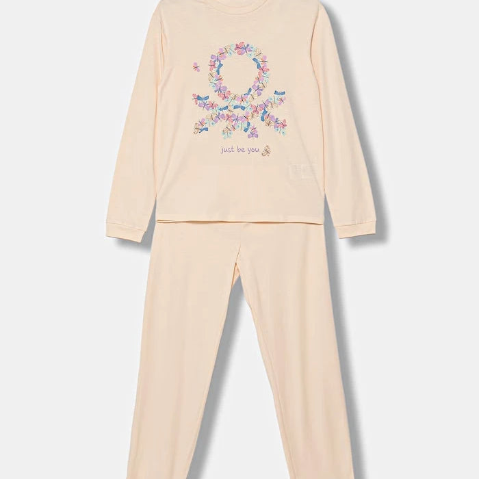 United Colors of Benetton Çocuklar İçin İki Parçalı Pamuklu Pijama