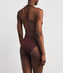 Burgundy Beaded Leila Swimsuit