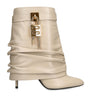 Givenchy Beige Leather Scrunched Shark Lock Boots 100