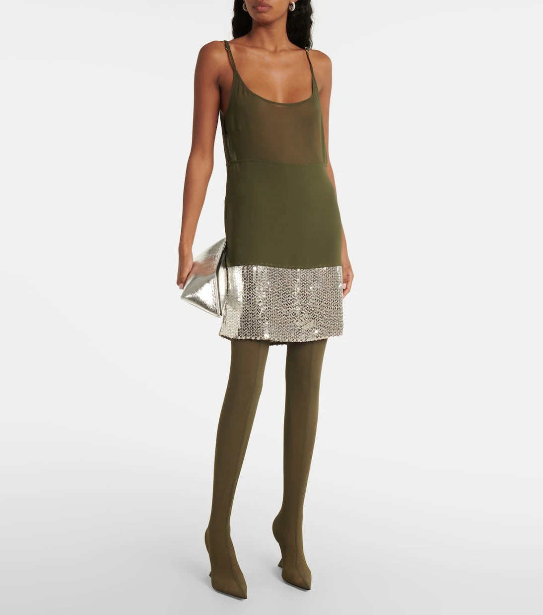 The Attico - Sequined midi skirt