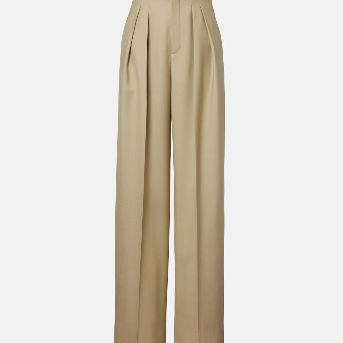 Saint Laurent - Wool and silk wide-leg pants