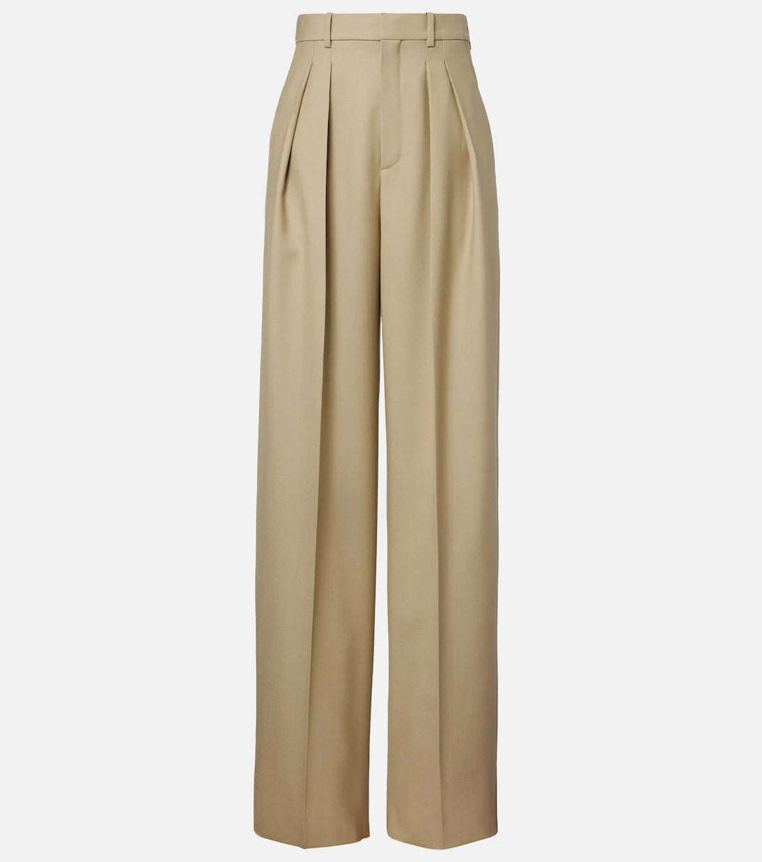 Saint Laurent - Wool and silk wide-leg pants