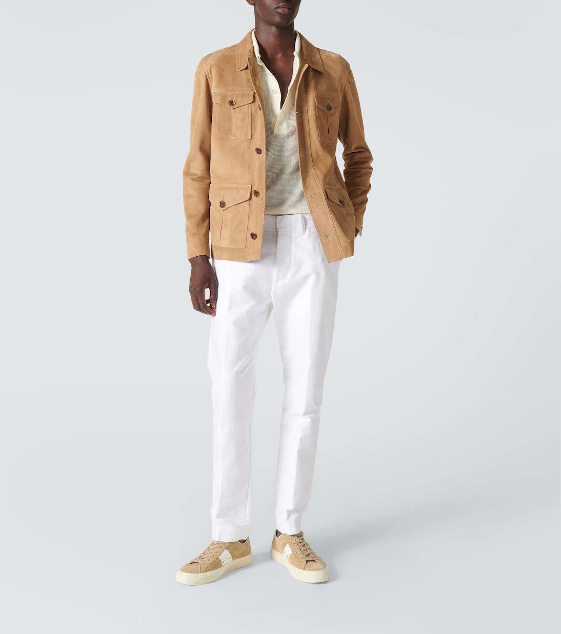 Tom Ford - Cambridge leather-trimmed suede sneakers