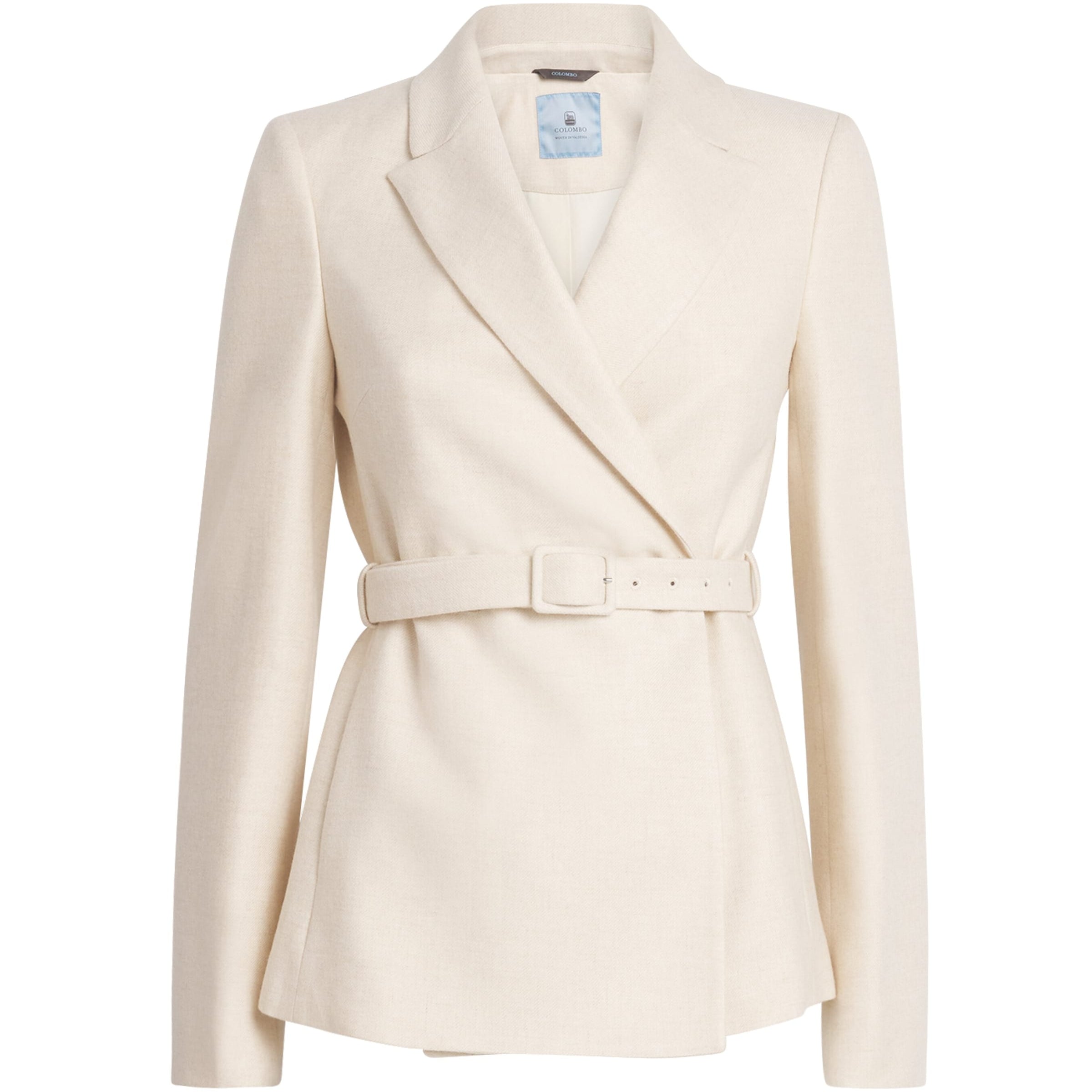 Cashmere Belted Double-Breasted Blazer